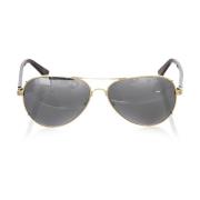 Frankie Morello Aviator solglasögon guld metallram Yellow, Unisex