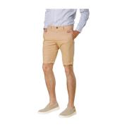 Mason's Stretch Gabardine Chino Bermuda Shorts Beige, Herr