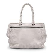 Bottega Veneta Vintage Pre-owned Laeder totevskor White, Dam