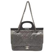 Chanel Vintage Pre-owned Laeder chanel-vskor Gray, Dam