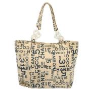 Chanel Vintage Pre-owned Canvas totevskor Beige, Dam