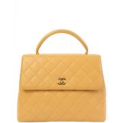 Chanel Vintage Pre-owned Laeder handvskor Yellow, Dam