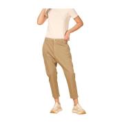 Mason's Avslappnade Chino Byxor i Gabardin Beige, Dam