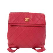 Chanel Vintage Pre-owned Laeder ryggsckar Pink, Dam