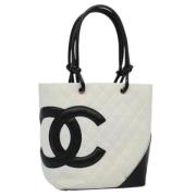 Chanel Vintage Pre-owned Laeder totevskor White, Dam