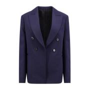 Bottega Veneta Blå Ull Blazer Aw22 Kvinnor Blue, Dam