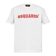 Dsquared2 T-shirt med logotyp White, Herr