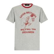 Dsquared2 T-shirt med logotyp Gray, Herr