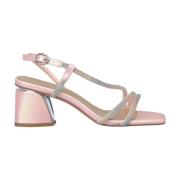 Alma EN Pena Glitter Häl Sandal Pink, Dam