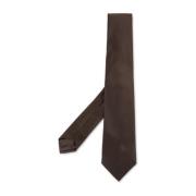 Kiton Brun Sidenslips Elegant Stil Brown, Herr