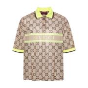 Gucci Perforerad GG Supreme Polo Skjorta Multicolor, Herr