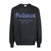 Alexander McQueen Stilren Sweatshirt för Män Blue, Herr