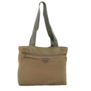 Prada Vintage Pre-owned Nylon totevskor Beige, Dam