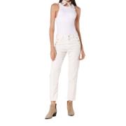 Mason's Agnes Sailor Damens Denimbyxor White, Dam