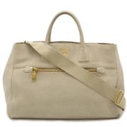 Prada Vintage Pre-owned Laeder totevskor Beige, Dam