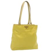 Prada Vintage Pre-owned Nylon totevskor Yellow, Dam