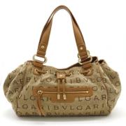 Bvlgari Vintage Pre-owned Canvas axelremsvskor Beige, Dam