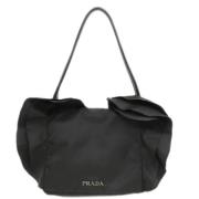 Prada Vintage Pre-owned Nylon handvskor Black, Dam