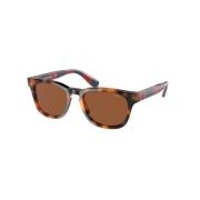 Ralph Lauren Brun Unisex Solglasögon Stilfull Modell Brown, Unisex