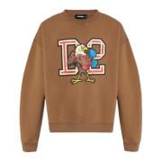 Dsquared2 Sweatshirt med tryck Brown, Herr