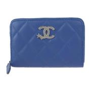 Chanel Vintage Pre-owned Laeder plnbcker Blue, Dam