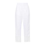 Emporio Armani Vita Linne Slub Byxor White, Dam