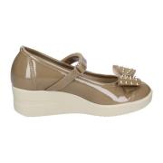 Rucoline Ultra Ballet Flats i Lackläder Beige, Dam