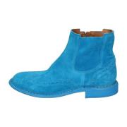 Moma Mocka Ankelboots för Kvinnor Blue, Dam