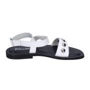 Pollini Läder Dam Sandaler Stil Komfort White, Dam