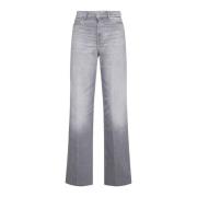 7 For All Mankind Grå Denim Jeans Gray, Dam