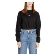 Calvin Klein Svart Rund Hals Sweatshirt Kvinnor Höst/Vinter Black, Dam