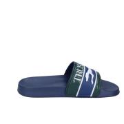 Trussardi Mäns Plast Sandaler Blue, Herr