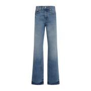 Jacquemus Blå Hög Midja Bomullsjeans Blue, Dam