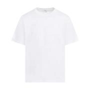 Berluti Vit Bomull T-shirt med Logobroderi White, Herr