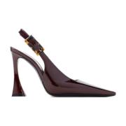 Saint Laurent Bruna Lackläderpumps Brown, Dam