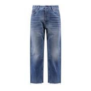 Gucci Blå Carrot Fit Bomullsjeans Blue, Herr