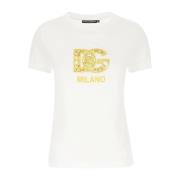 Dolce & Gabbana Avslappnad Bomull T-shirt för Män White, Dam