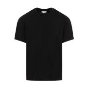 Alexander McQueen Svart Bomull T-shirt med Signaturrem Black, Herr