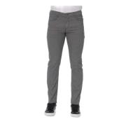 Trussardi Solid Bomullsblandning Fickbyxor Gray, Herr