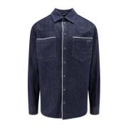 Dolce & Gabbana Denim Skjorta med Logga Blue, Herr