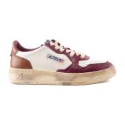 Autry Vita/Lila Läder Sneakers med Distressed Look Purple, Dam