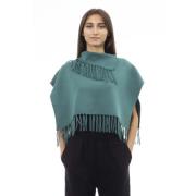 Alpha Studio Fringe Poncho Green, Dam