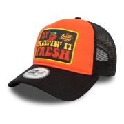 New Era Svart Patch Trucker Keps Multicolor, Herr