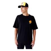 New Era Svart Grafisk T-shirt Black, Herr