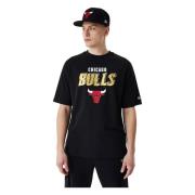 New Era Svart Bulls Team Script Tee Black, Herr