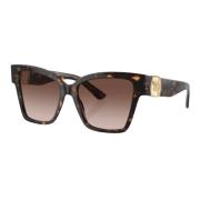 Dolce & Gabbana Havana Gold/Brown Shaded Solglasögon Brown, Dam