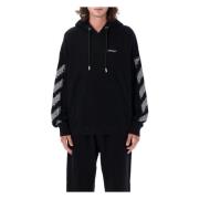 Off White Pixel Diag Skate Hoodie Svart Vit Black, Herr