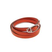 Hermès Vintage Pre-owned Laeder armband Red, Dam