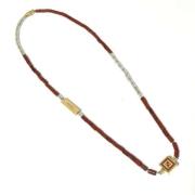 Fendi Vintage Pre-owned Metall halsband Brown, Dam