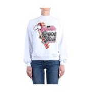 Gaëlle Paris Crew Neck Sweatshirt White, Dam